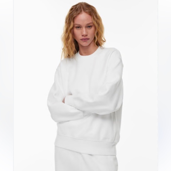 TNA Sweaters - TNA | White basic crewneck sweater